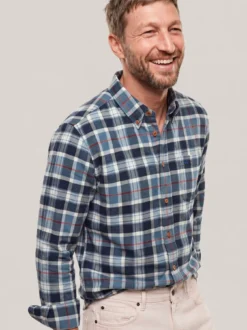 Hemd aus angerautem Baumwoll-Twill