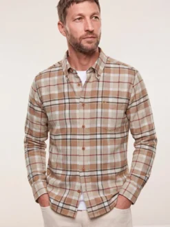 Hemd aus angerautem Baumwoll-Twill