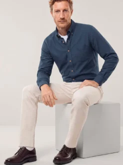 Hemd aus angerautem Baumwoll-Twill