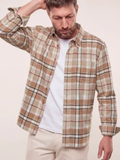 Hemd aus angerautem Baumwoll-Twill