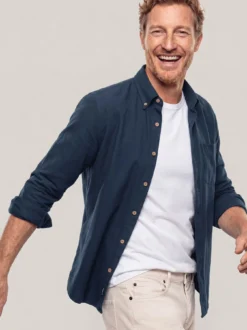 Hemd aus angerautem Baumwoll-Twill
