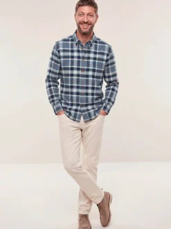 Hemd aus angerautem Baumwoll-Twill