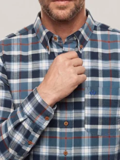 Hemd aus angerautem Baumwoll-Twill