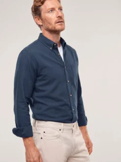 Hemd aus angerautem Baumwoll-Twill