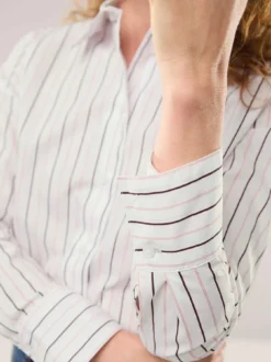 Hemdbluse aus Baumwolle gestreift