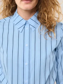 Hemdbluse aus Baumwolle gestreift