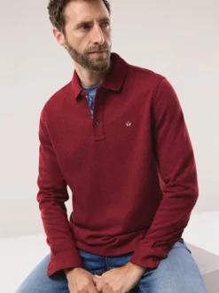 Jacquard Langarmpolo