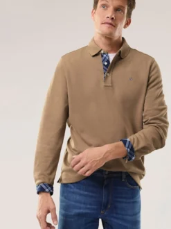 Jacquard Langarmpolo