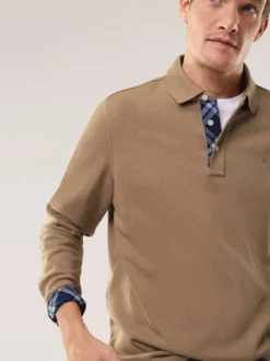 Jacquard Langarmpolo