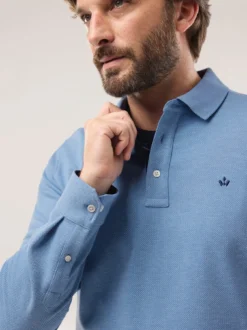 Jacquard Langarmpolo