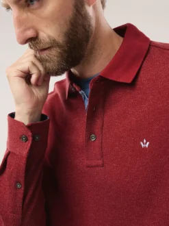 Jacquard Langarmpolo