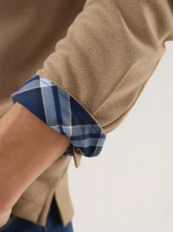Jacquard Langarmpolo