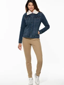 Jeansjacke Teddykragen