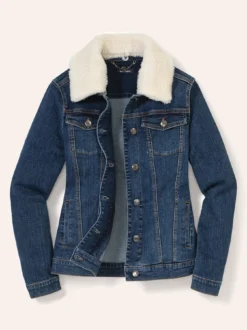 Jeansjacke Teddykragen