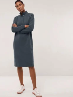 Jerseykleid mit Druckknöpfen