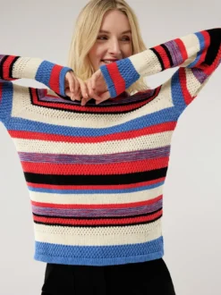 Kaminkragen Pullover Multigarn