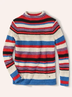 Kaminkragen Pullover Multigarn