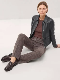 Kurze Jacke aus Lammnappa