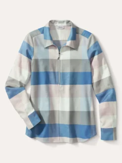 Kuschelflanell Zip-Bluse