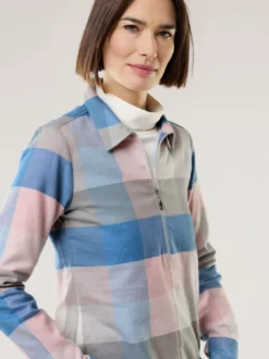 Kuschelflanell Zip-Bluse