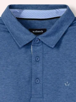 Langarmpolo aus Baumwollmix