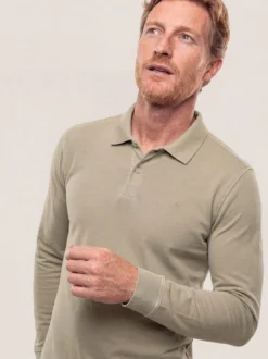 Langarmpolo aus weicher Baumwolle