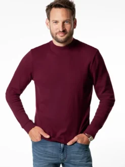 Langarm-Shirt Stehkragen