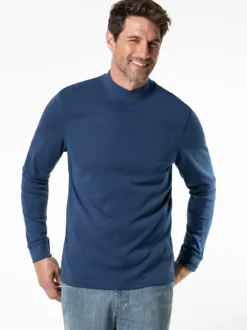 Langarm-Shirt Stehkragen