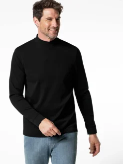 Langarm-Shirt Stehkragen