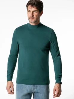 Langarm-Shirt Stehkragen