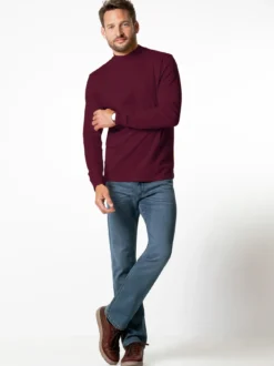 Langarm-Shirt Stehkragen
