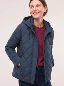 Leichte Steppjacke mit Rautenmuster ohne Nähte