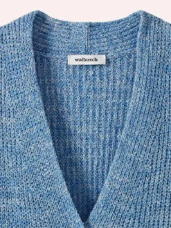 Longstrickweste mit Kimonoärmeln