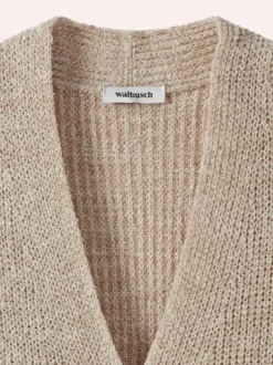 Longstrickweste mit Kimonoärmeln