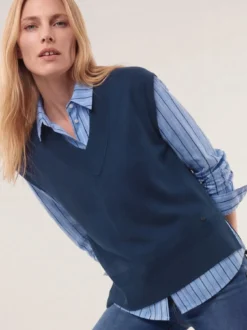 Merino Pullunder mit V-Ausschnitt