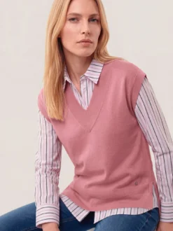 Merino Pullunder mit V-Ausschnitt