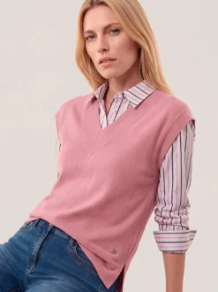 Merino Pullunder mit V-Ausschnitt