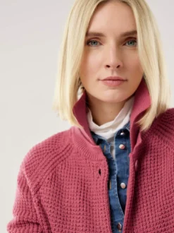Merino-Strickjacke Waffelstruktur
