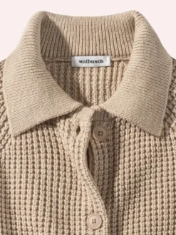 Merino-Strickjacke Waffelstruktur