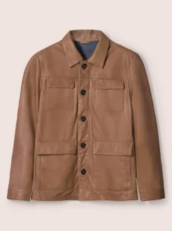Multitaschen Lederjacke