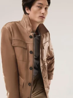 Multitaschen Lederjacke
