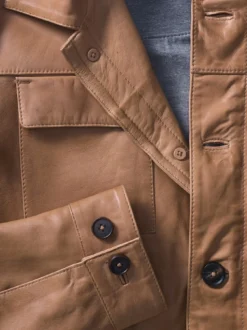 Multitaschen Lederjacke