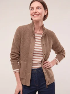 Patentstrickjacke aus Baumwolle