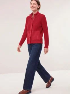 Patentstrickjacke aus Baumwolle