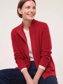 Patentstrickjacke aus Baumwolle