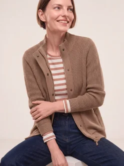 Patentstrickjacke aus Baumwolle