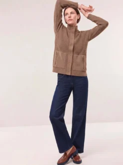 Patentstrickjacke aus Baumwolle