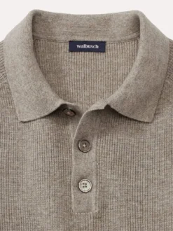 Patentstrick-Polopullover