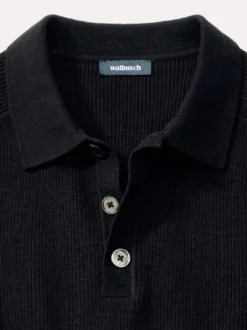 Patentstrick-Polopullover