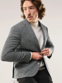 Pfeffer und Salz Jersey Sakko